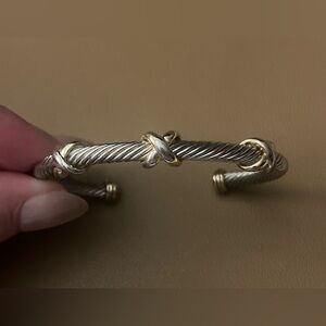 Inspired Silver and Gold Twisted Cable Bracelet